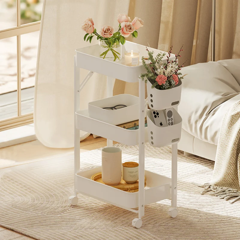 

White Modern Makeup Island Groceries Market Outdoor Storage Food Mobile Islands Organizer Nordic Serveerwagen Home Furniture