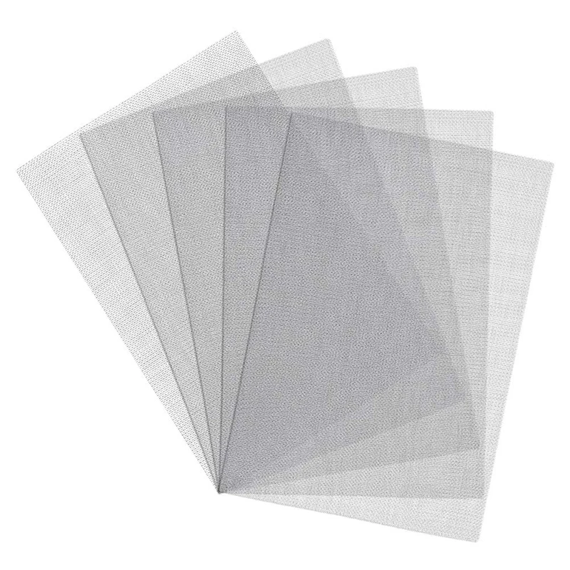 5Pcs Universal Stainless Steel Car Bumper Repair Net Plastic Crack Repair Hole Repairing Mesh Net For Bumper Body Hood Vents