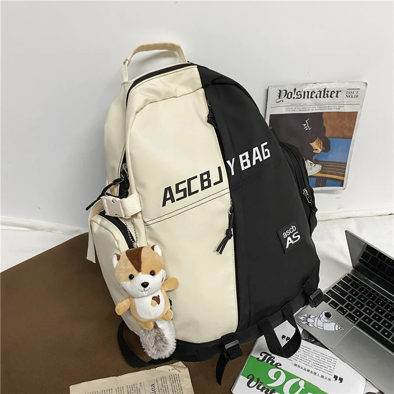 

College Student Backpack Men Nylon School Bag for Teenagers Boys Girls Campus Leisure Bookbag