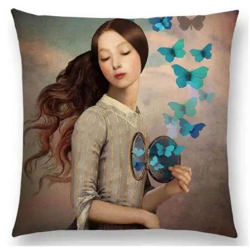 

Декоративная подушка "Элегантная женская милая девушка, Шекспир"