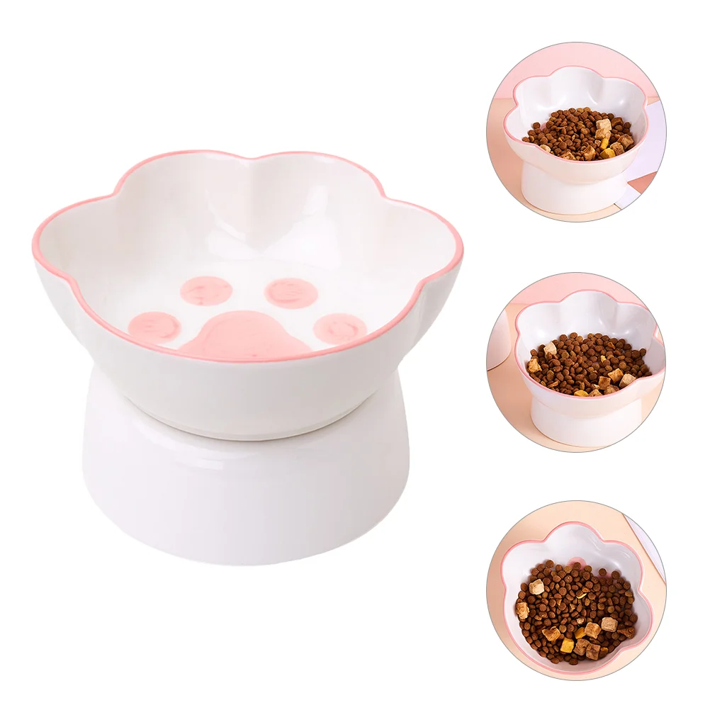 

Tilted Pet Bowl Ceramic Pet Bowls Lovely Cat Bowls Sturdy Pet Food Bowl