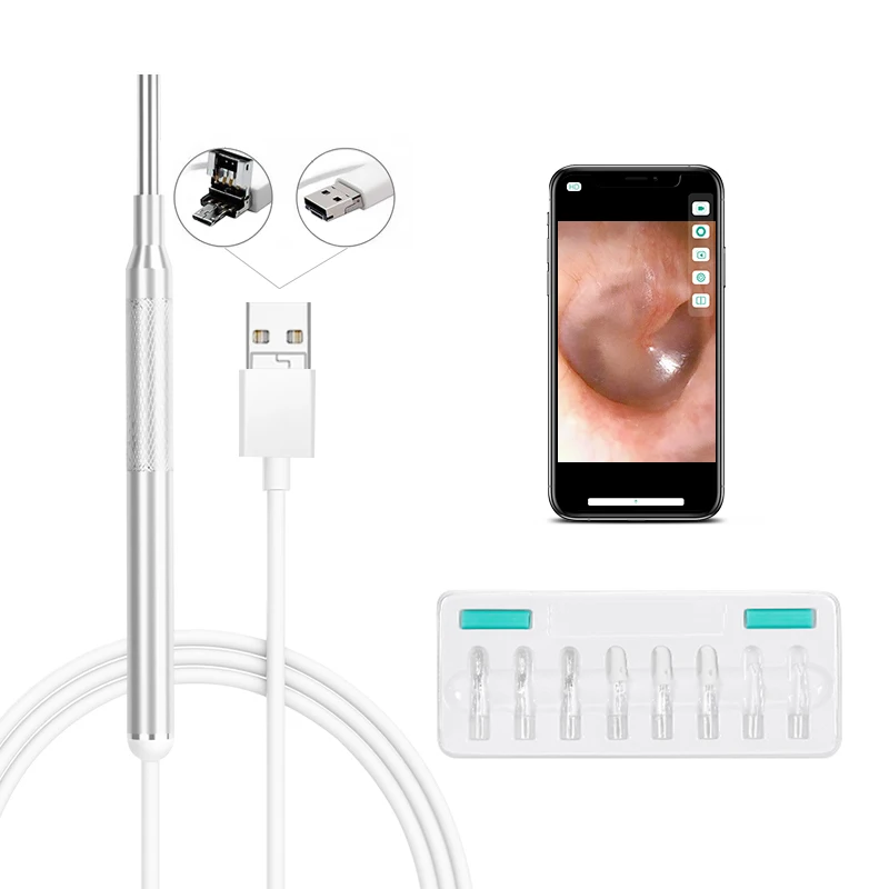 

1.5 Meters Line Length USB Visual Ear Pick 1.3 Million Pixels 4-2cm Focal Length Electric Earwax Cleaner
