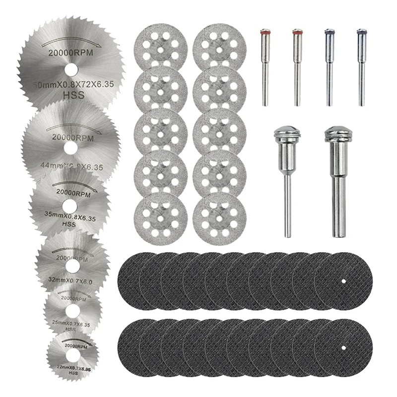 

42Pcs Mini Circular Saw Blade Set Resin Cut-Off Wheels Disc Diamond Cutting Blade Metal Cutter Tool For Drill