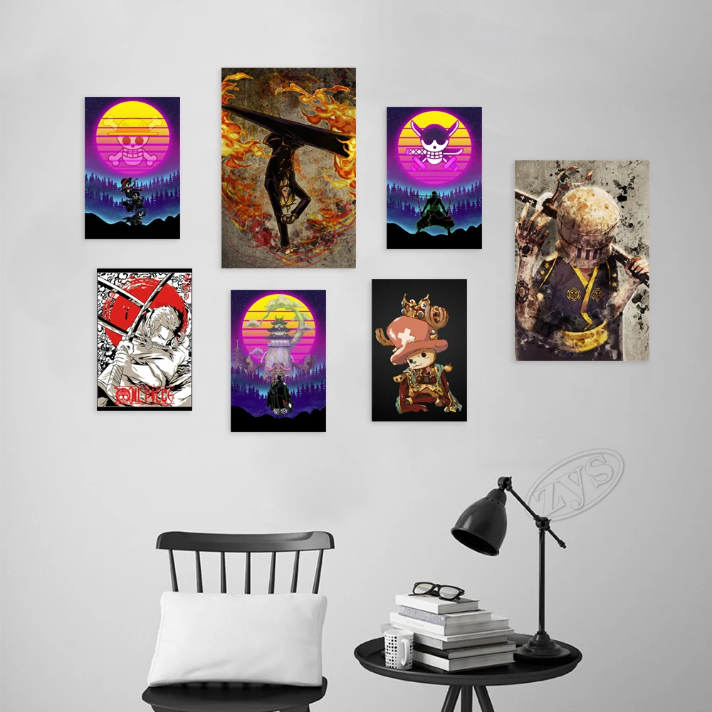 One Piece Canvas HD Печать Vinsmoke Sanji картина на стену искусство ророноа плакат Зоро аниме