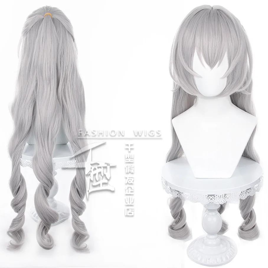 Game Honkai: Star Rail Bronya Rand Cosplay Wig Roman Roll Lo