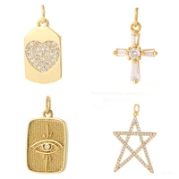 fashion romantic heart pentagram charms for jewelry making women pendant necklace earrings diy crafts accessories charm designer