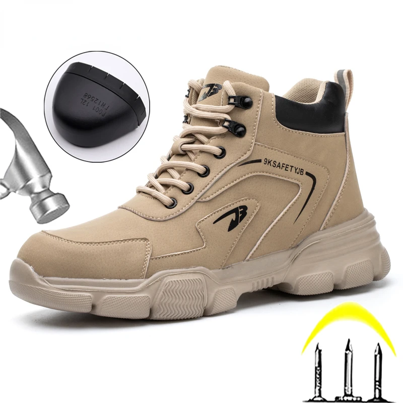 

2023 защитные рабочие ботинки, противоударные рабочие ботинки, кроссовки, обувь со стальным носком, мужские рабочие ботинки, неразрушаемые