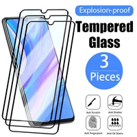 3pcs full cover protective glass for huawei p30 p40 pro p50 screen protector for huawei y6 y7 y9 prime 2019 p20 lite 2019 glass