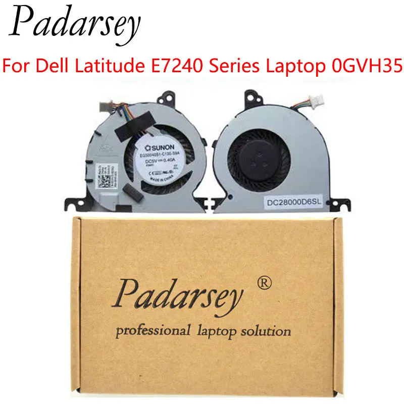 

Padarsey Replacement Laptop CPU Cooling Fan for Dell Latitude GVH35 R65J0 E7240 E7250 Series 0GVH35