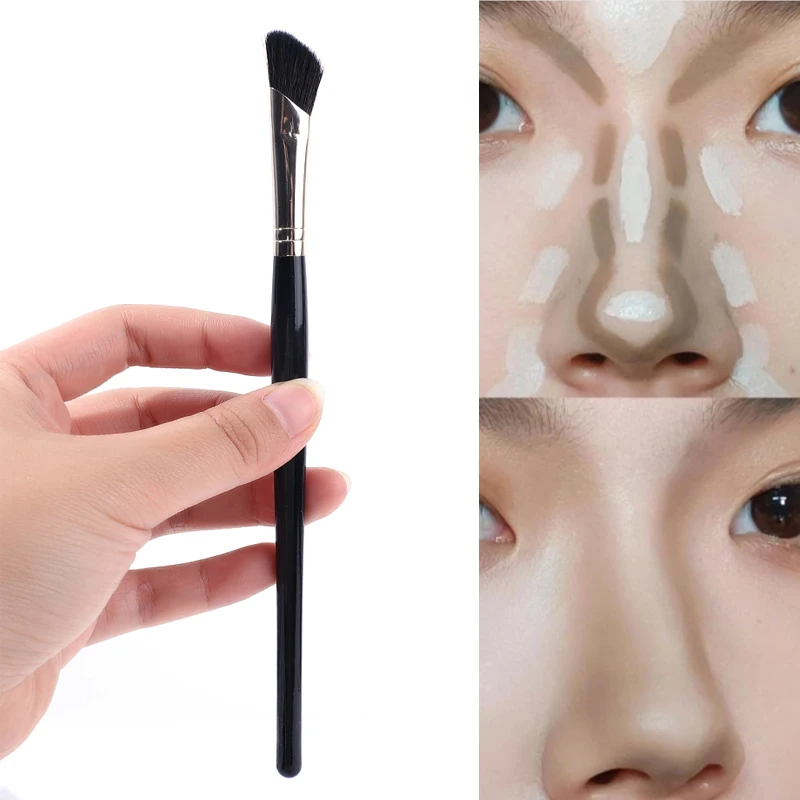 

Angled Nose Shadow Brush Face Contour Makeup Brushes Bronzer Nose Silhouette Eyeshadow Smudge Cosmetic Blending Make Up Tools