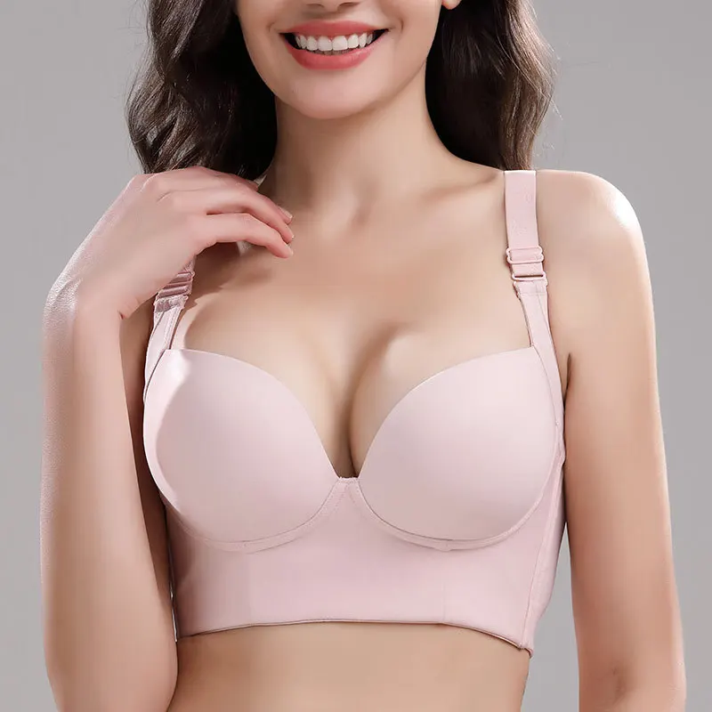 

A-F Cup Push Up Bras Bralette Women Underwear Lingerie Shaper Full Coverage Back Closure Crop Tops Lady Bra Brassiere Shapers