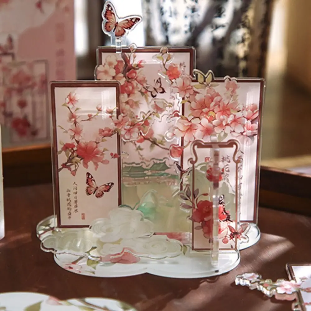 Kawaii древние 3D цветы орнамент мини изысканный рододендрон Simsii мини-экран свет