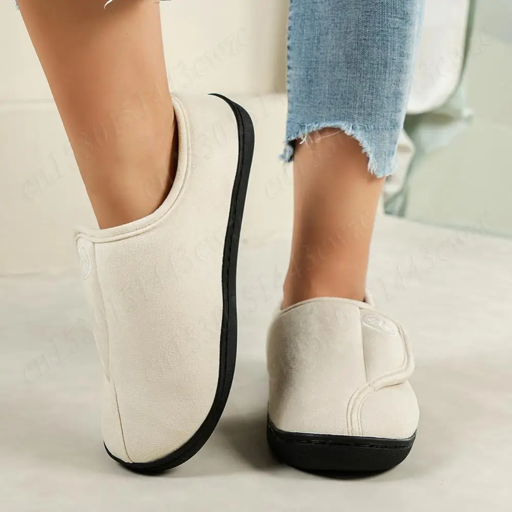 Домашняя обувь для мужчин и женщин замшевые кожаные тапочки нескользящая без