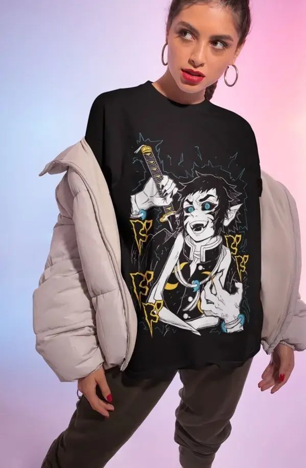 Каигаку Футболка Demon Slayer Kimetsu No Yaiba Аниме Размер рубашки Все размеры