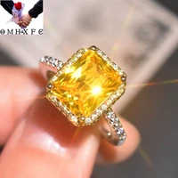 wholesale rr2058 european fashion hot woman girl bride party birthday wedding gift square aaa zircon 18kt white gold ring
