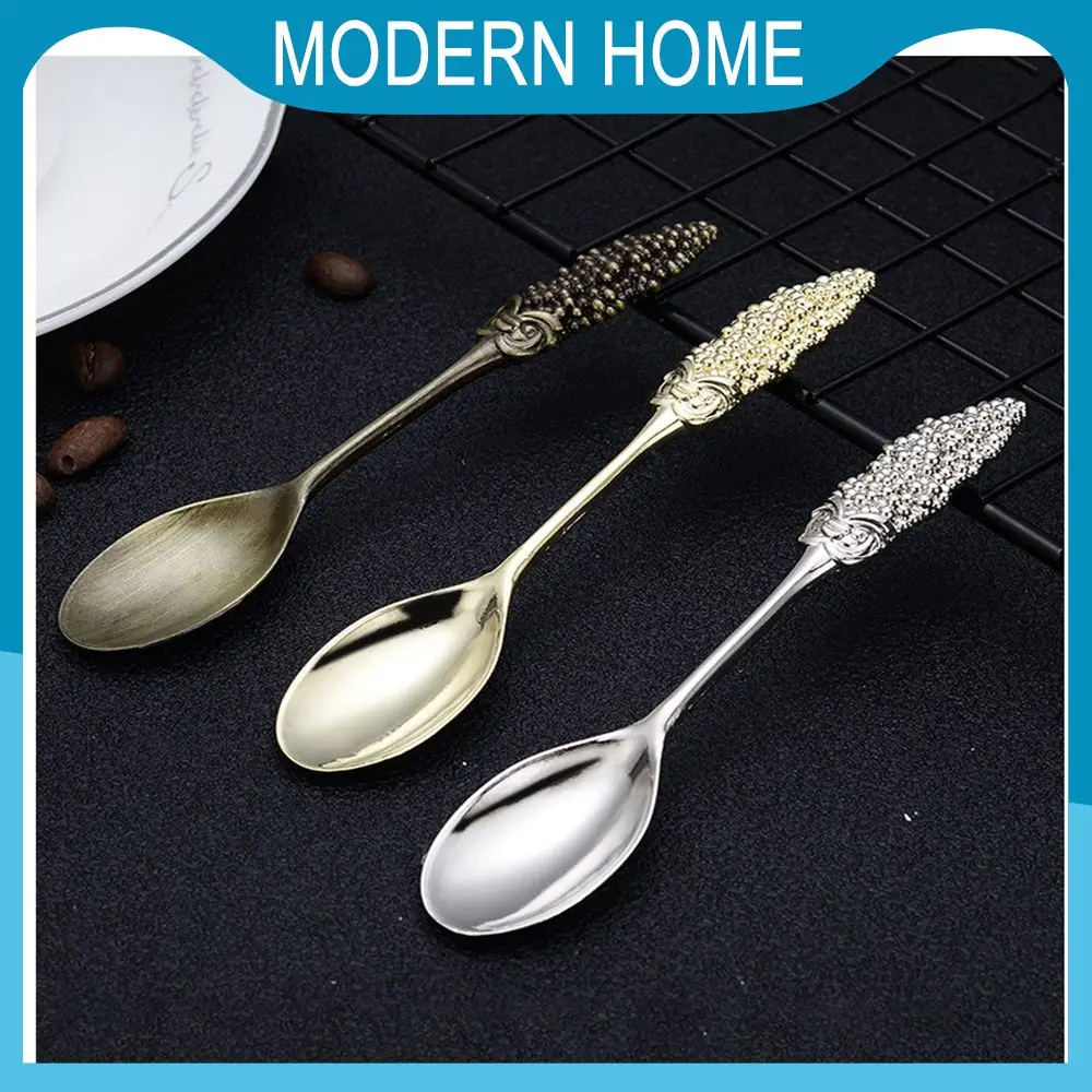 

Harvesting Ears Of Wheat Ice Cream Spoon Crafts Retro Dessert Spoon Creative Cake Spoon Kitchen Utensils Coffee Spoon