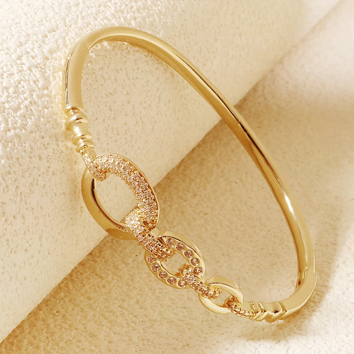 Женский Регулируемый Медный Металлический Браслет-манжета Модный Классический