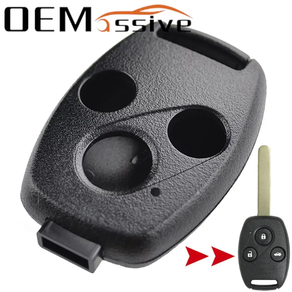 

3 Buttons Car Remote Key Fob Cover Shell Case Replacement Repair Kit For Honda Accord Civic CRV Pilot Fit FRV CR-Z S2000 Insight