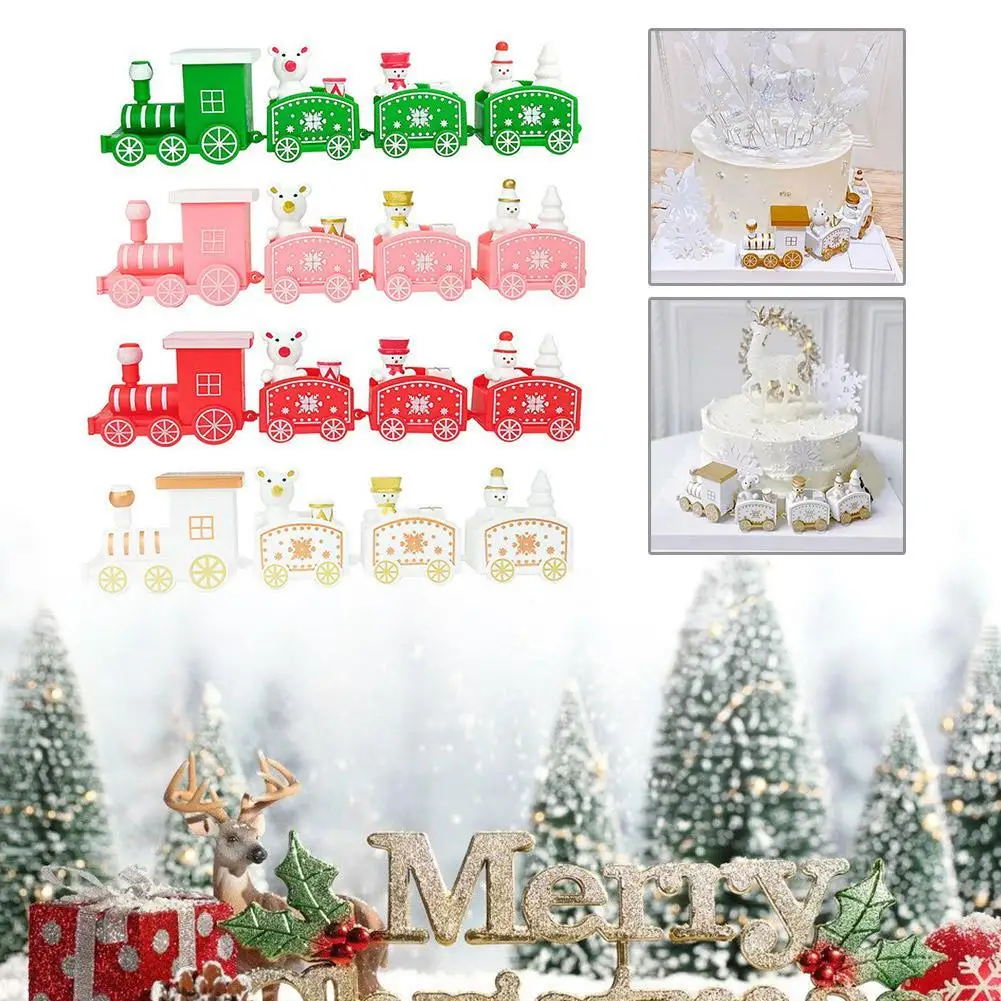 

Christmas Plastic Train Merry Christmas Decorations For Home Cristmas Ornament Xmas Navidad Noel Gifts Happy New Year V1W8