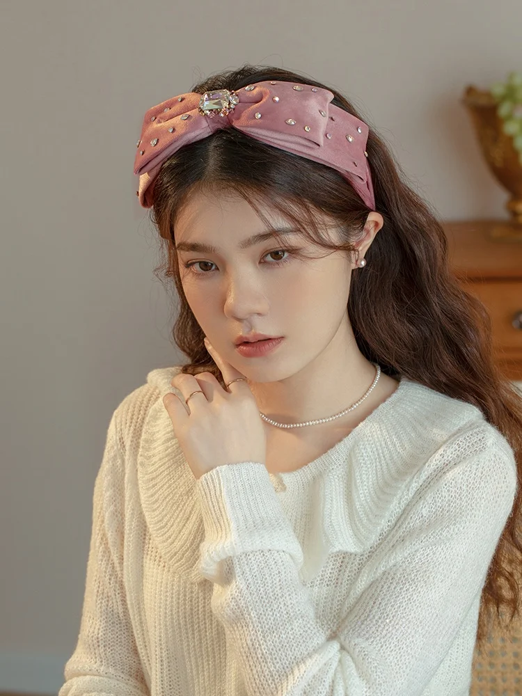 Женская повязка для волос новинка 2024 весенне-летний бархатный головной убор с