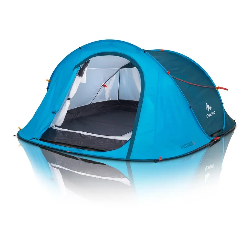 

, 3 Person 2 Second Camping Tent, with Waterproof Technology, Double Wall Technology, Blue