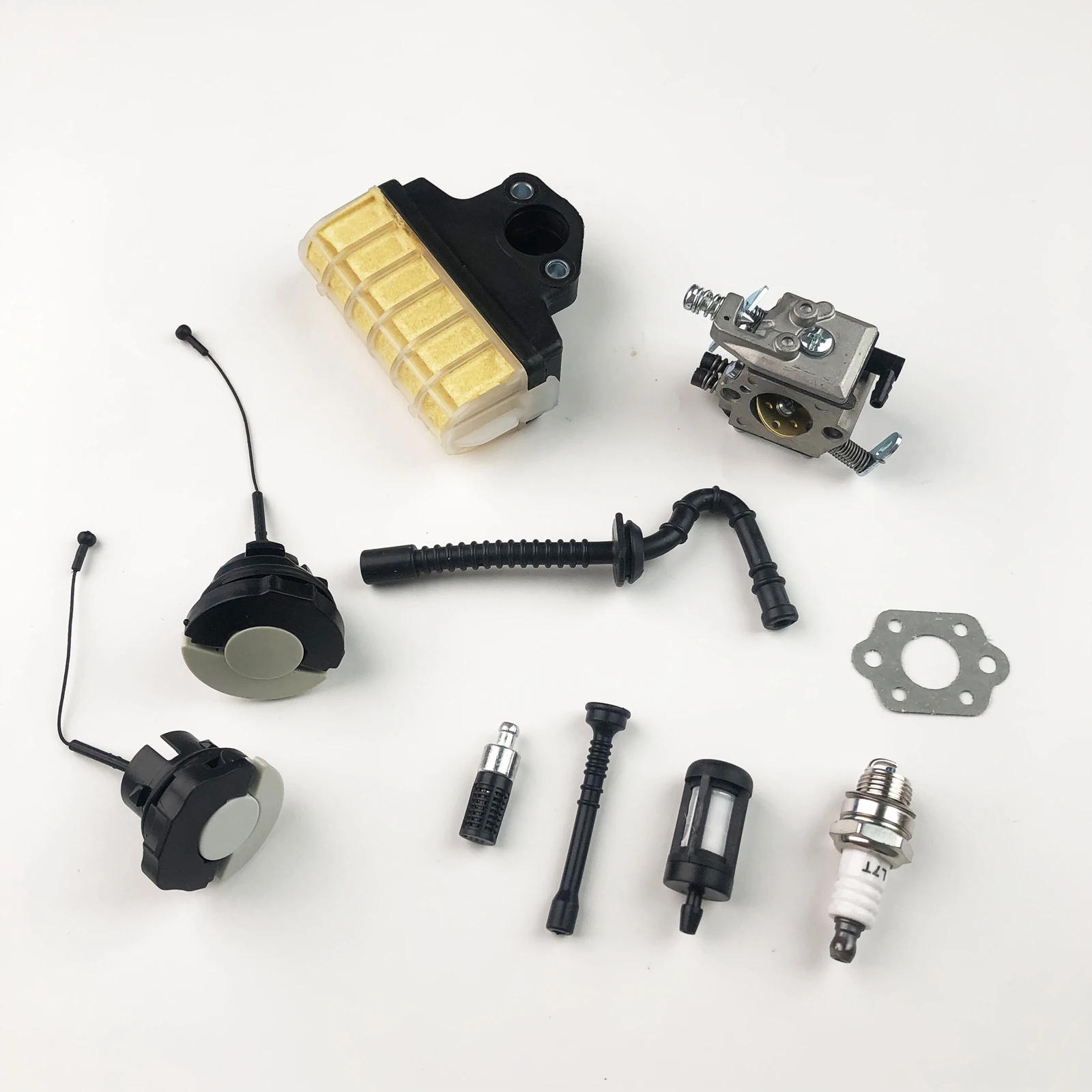 Фото Комплект карбюратора 1kit MS250 для бензопил Stihl 021 023 025 MS210 MS230 MS250 Harbot, замена WT286, воздушный фильтр, топливный шланг, прокладка, заглушка №1