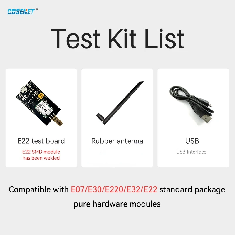 COJXU SX1268 Development Test Version Antenna Usb Adapter Cable Set E22-400MBL-01 For LoRa Spread Spectrum Module