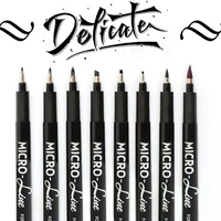 hand lettering pens calligraphy brush pen pigment liner micron pen black markers set for artist sketch technical beginners