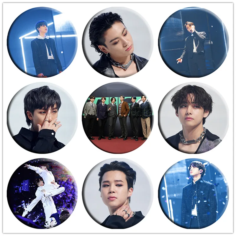 

Kpop оптовая продажа Bangtan Boys новый альбом ММА брошь заколка Значки для одежды рюкзак украшение подарки Поклонники Коллекция JK V SUGA RM
