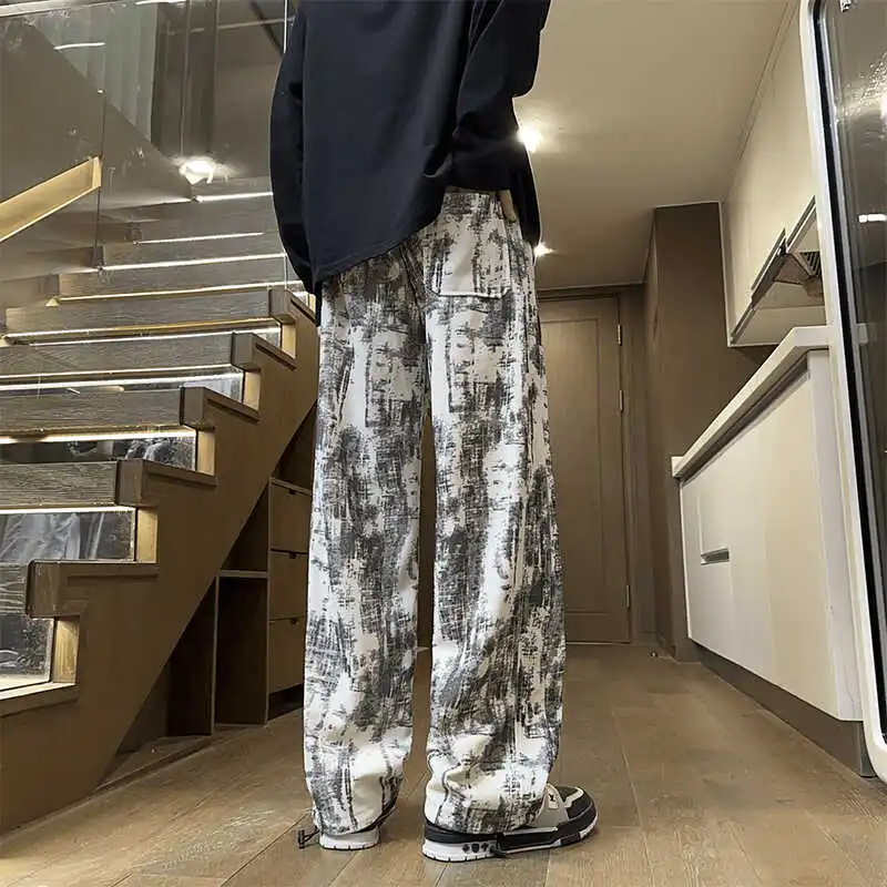  Брюки с драпировкой тай-дай мужские осенние высококачественные спортивные