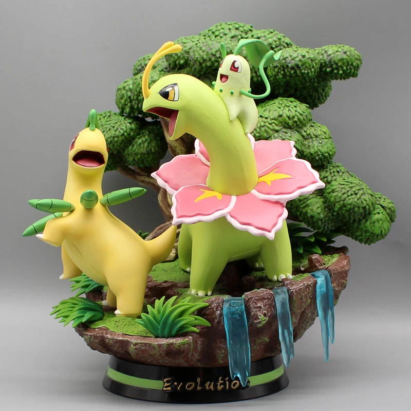 

Новинка, аниме фигурка покемона размером 29 см, модель Meganium Статуэтка из ПВХ, аниме, периферийная фигурка, милая кукла, коллекция планшетов