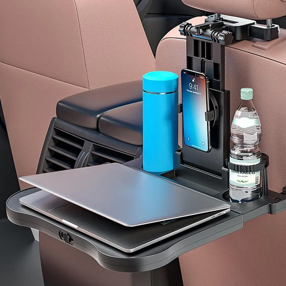 

Автомобильный обеденный стол, вращающийся на 360 °, на заднее сиденье автомобиля, компьютерная тарелка, многофункциональный универсальный держатель, складной обеденный стол для напитков, W0M0