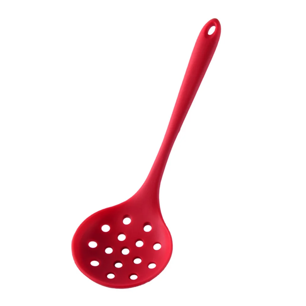 

Spoon Skimmer Silicone Slotted Strainer Cooking Spoons Kitchen Ladle Scoop Colander Serving Premium Nonstick Wok Soup Spider Non