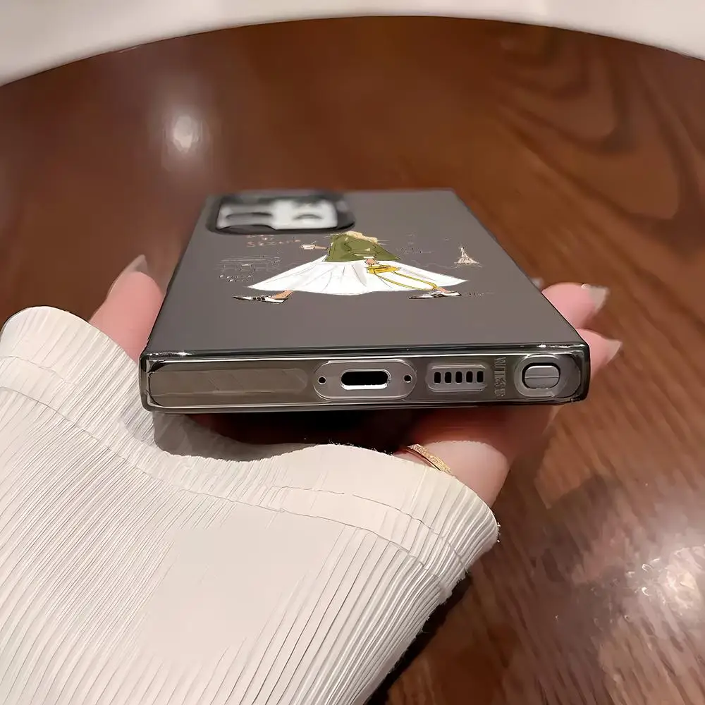 Чехол для телефона S-Sezane Samsung Galaxy S25 S24 S23 Ultra S22 Plus S20 A55 лазерный цветной