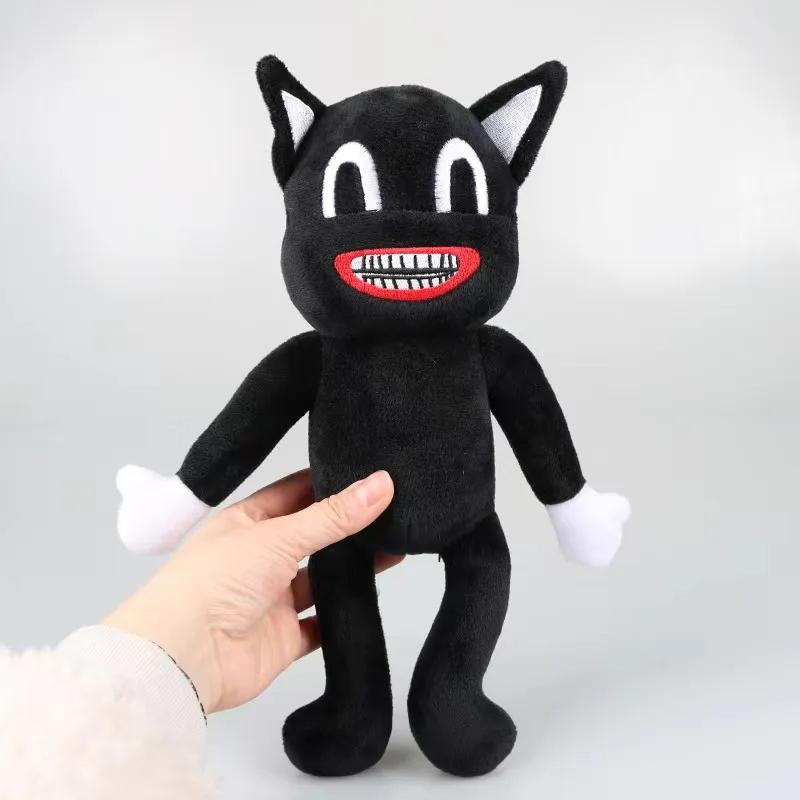 

Плюшевая игрушка в виде черного мультяшного кота, 25 см