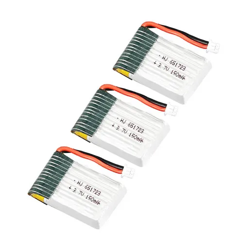 

3PCS Battery 3.7V 150mAh Battery Spare Part for RC Helicopter Syma S8 S109G F3 Heli Battery Accessory