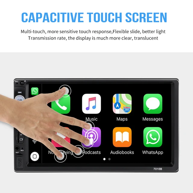 BINWEI 2din  Apple Carplay Touch Screen Car Radio With Screen Automotive Multimedia Audio Stereo Bluetooth Intelligent System 2