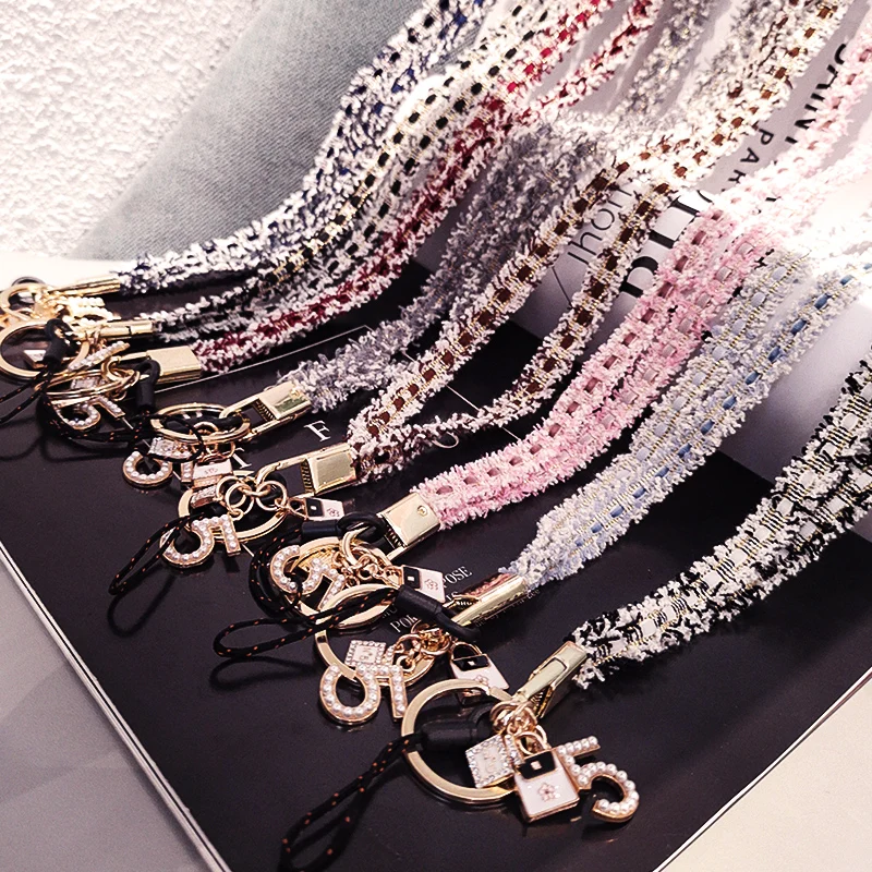 

Plush small fragrant wind lanyard Nurse Lanyard For Keychain ID Card Cover Pass Mobile Phone Badge Holder Key Ring Neck Straps