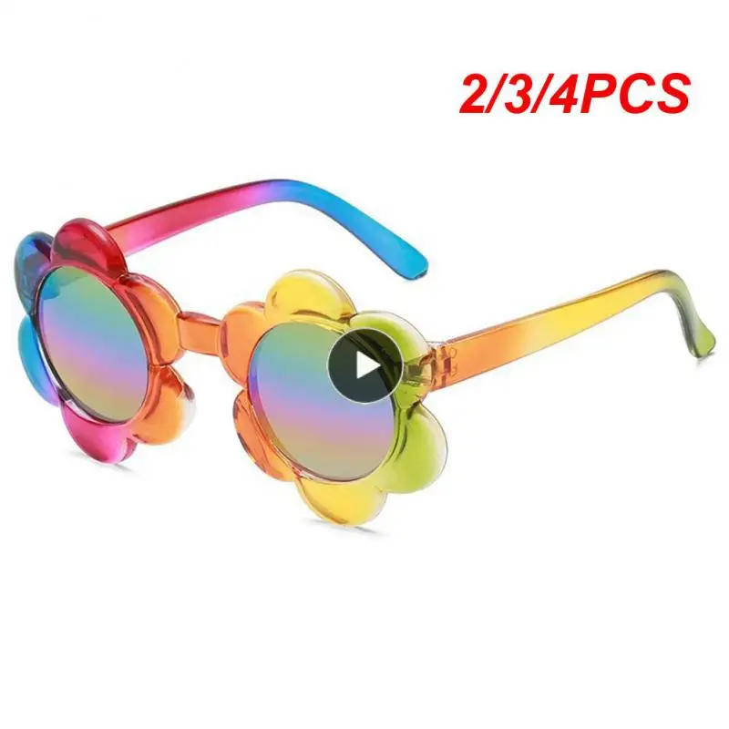 

2/3/4PCS Summer Sunflower Eyewear Boys Girls Girl Decoration Glasses Kids Shades Sunglasses Summer Accessories Hiking Sunshade