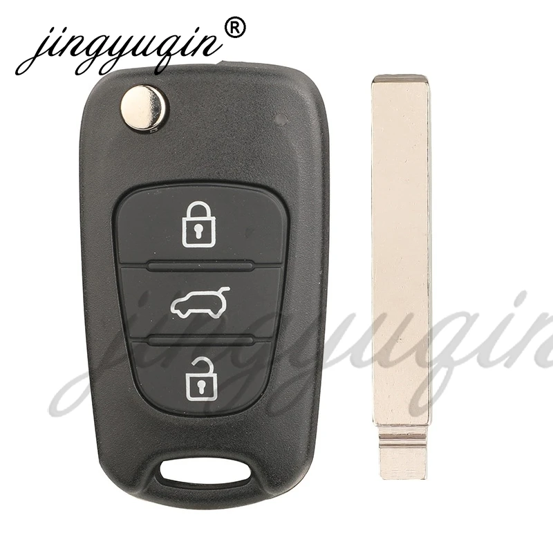 

Сменный Складной Чехол Для Автомобильного Ключа Jingyuqin Hu134 С 3 Кнопками Для Kia Venga 2009-2014, Материал АБС