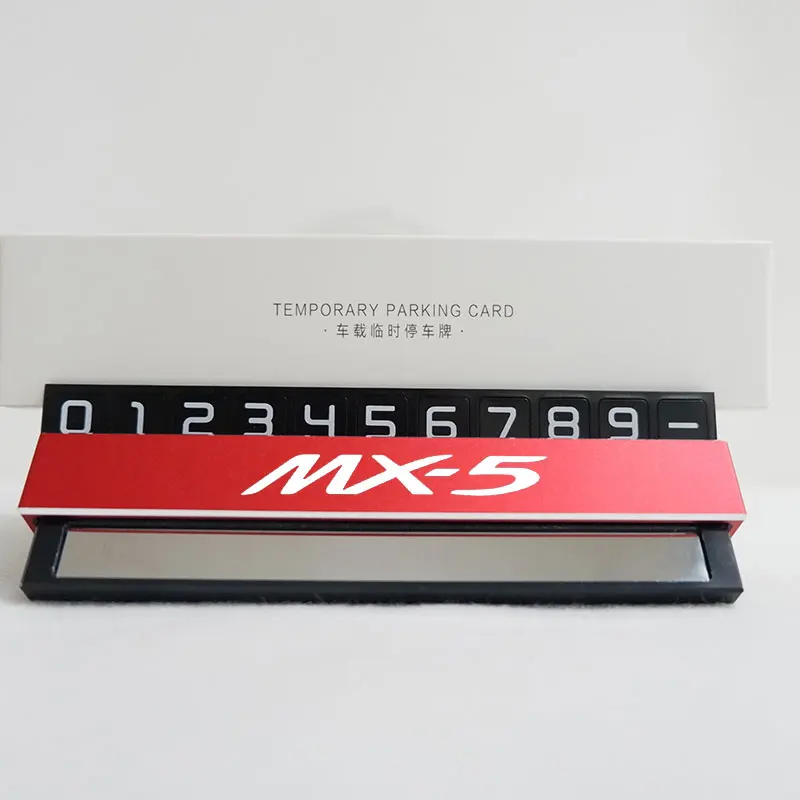 

Car-Styling Parking Card For Mazda MX-5 Car Temporary Card Plate For Mazda Skyactive 2 3 5 8 CX3 CX4 CX5 CX7 CX8 CX9 CX30 MX5 9