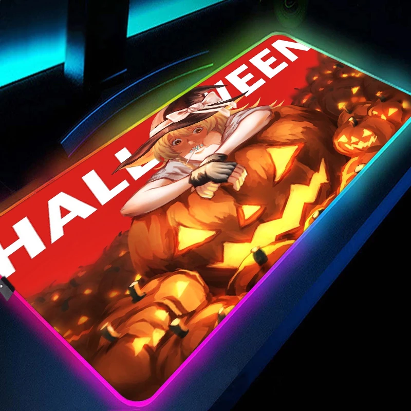 

Large Mouse Mat Gamer RGB Honkai Star Rail Mousepads XXL LED Gaming Mousepad Big Luminous Anime Pad Desk Mats Backlit Mouse Pads