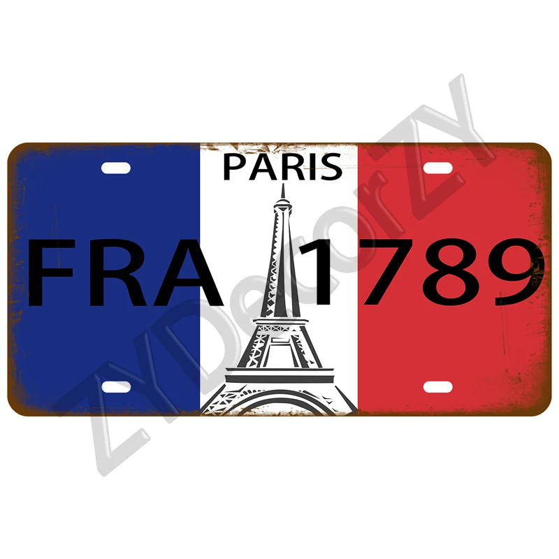 

Металлическая табличка с флагом страны