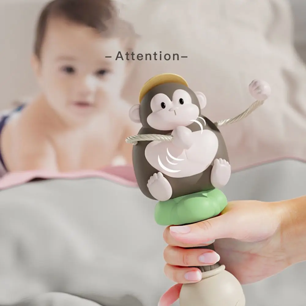 

Детская Развивающая погремушка-барабан, деревянный Прорезыватель Gorilla, детские погремушки, игрушки, музыкальная игрушка, Ручные погремушки