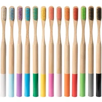 5 10 pcsset environmental bamboo fiber toothbrush for oral low carbon medium soft bristle wood handle toothbrush