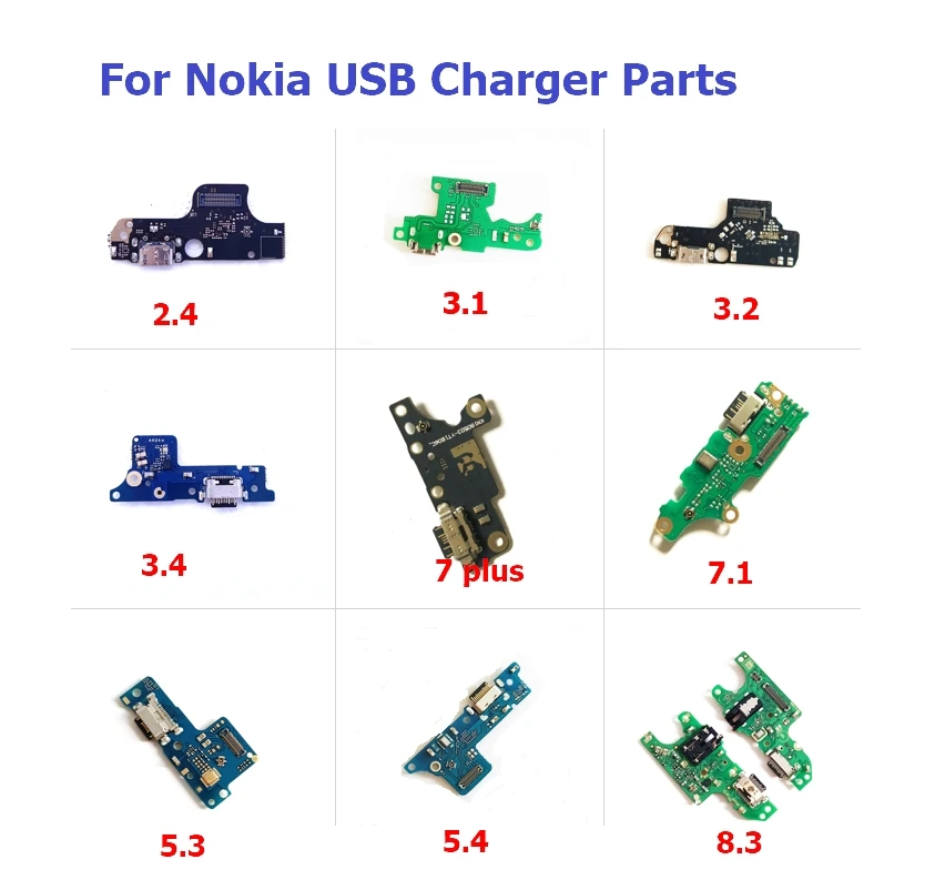 1 шт. USB-порт для зарядки док-станции зарядное устройство гибкий кабель Nokia 3.2 3.1 2.1