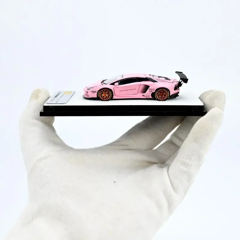 1:64 Lamborghini LP700-4 Bull Pink широкий корпус статическая миниатюрная модель автомобиля из