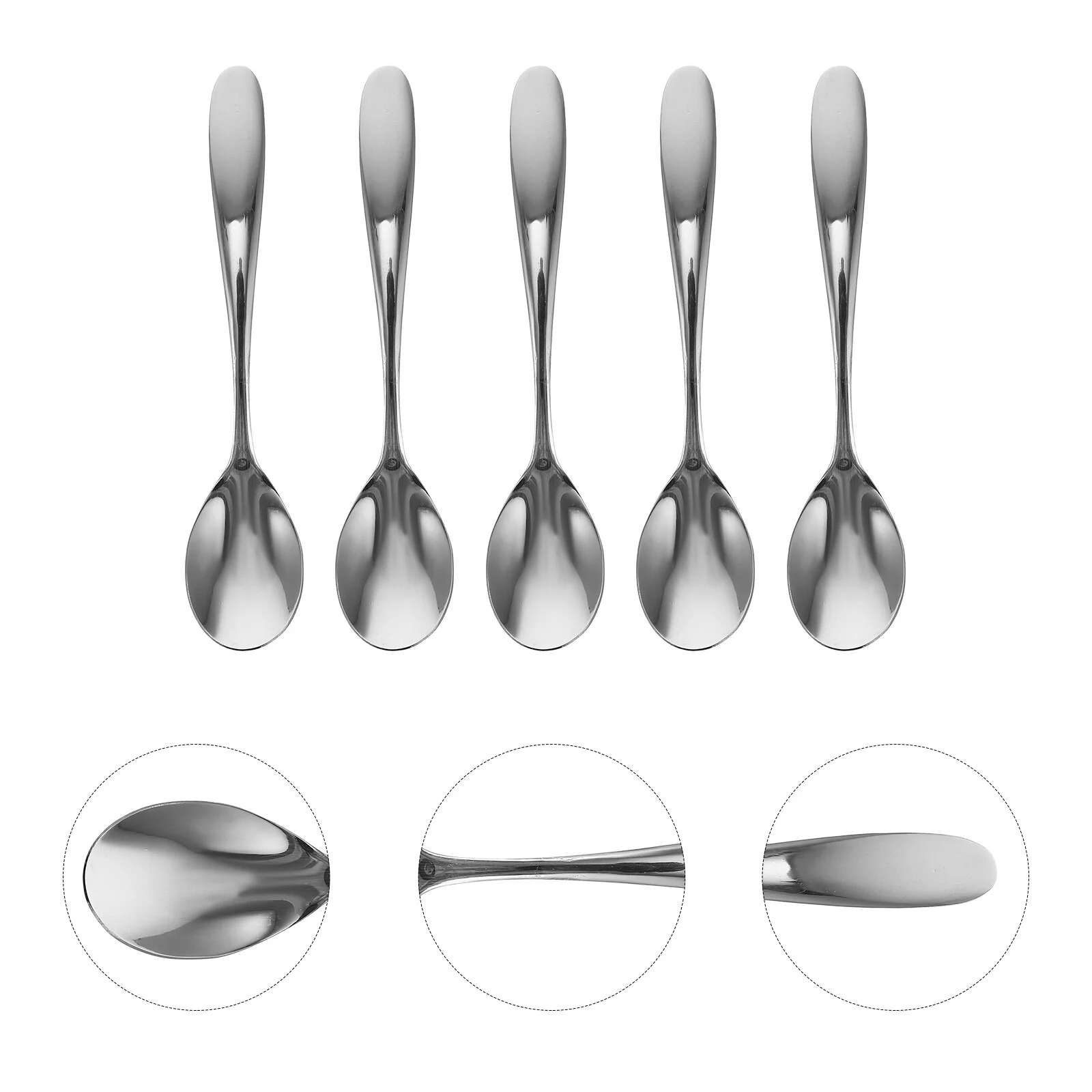 

10 Pcs Stainless Steel Coffee Spoon Multi-function Spoons Ice Cream Set Mixing Sugar Dessert Metal Banquet