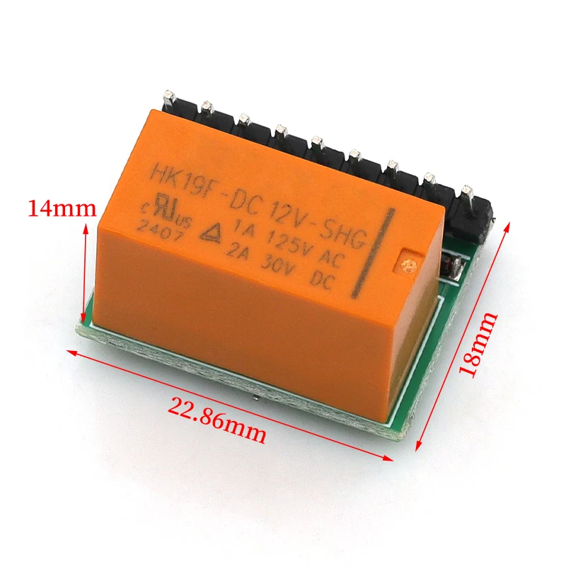 Фото Stlxy mini 1 канал 5 В постоянного тока DPDT релейная плата двухполюсный двухпозиционный модуль переключателя HK19F печатная плата для Arduino raspberry pi №3