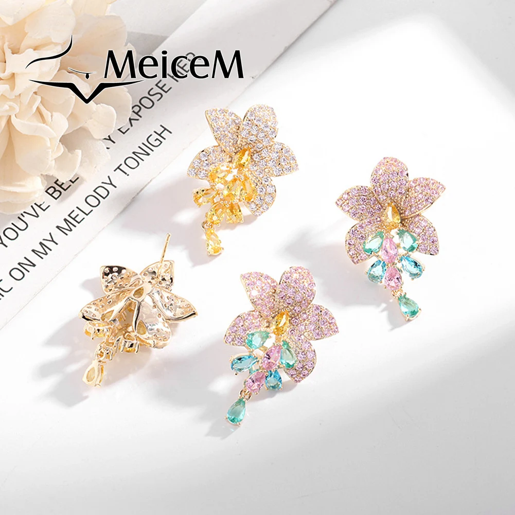 

New in Drop Earrings Flower Festival Gift 2023 Womens Earings Statement Elegant Funny Summer Elegant Copper Earrings for Women